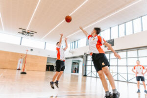 De La Salle Revesby Heights students playing basketball